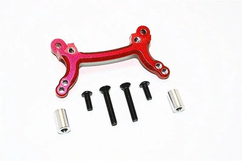 Tamiya Df-02 Aluminum Front Shock Tower - 1Pc Set Red 1