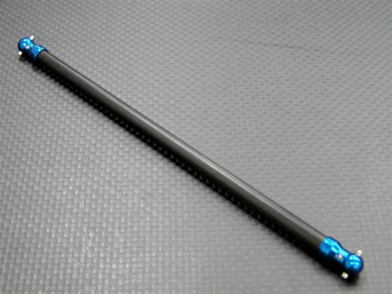 Tamiya Df-02 Graphite Main Shaft With Aluminum Ends - 1Pc Blue 1