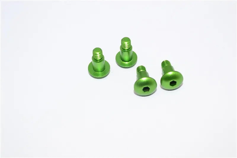 Tamiya Df02 & Tt02b Aluminum King Pin Screws - 4 Pcs Set Green 1