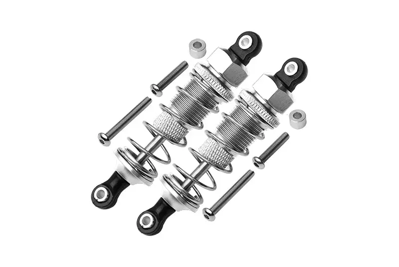 Tamiya Dt-03 Aluminum Front Adjustable Plastic Ball Top 70Mm Damper - 1Pr Set Silver 1