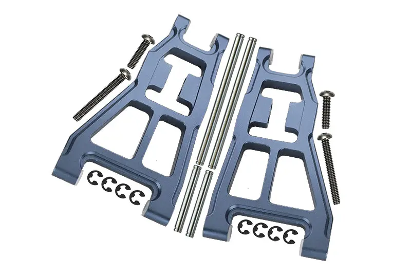 Tamiya Dt-03 Aluminum Front Lower Suspension Arm - 1Pr Gray Silver 1