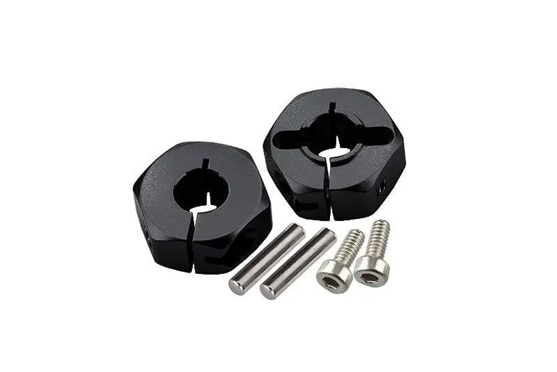 Tamiya Dt-03 Aluminum Rear Wheel Hex Adapter  - 2Pcs Set Black 1