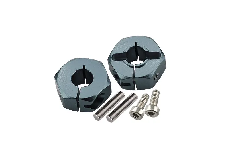 Tamiya Dt-03 Aluminum Rear Wheel Hex Adapter  - 2Pcs Set Gray Silver 1