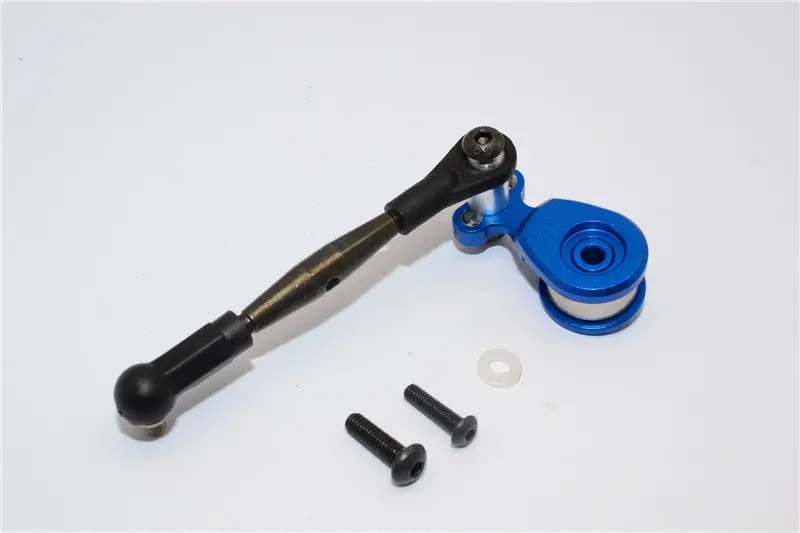 Tamiya Gf01 Aluminum Hi-Torque Servo Saver 23T With Steel Tie Rod - 1 Set Blue 1