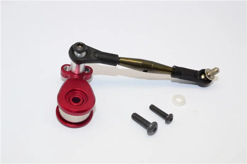 Tamiya Gf01 Aluminum Hi-Torque Servo Saver 23T With Steel Tie Rod - 1 Set Red 1
