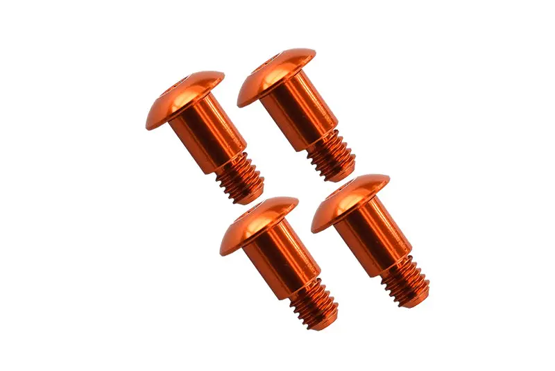 Tamiya Gf01 Aluminum King Pin (5Mm X 6.2Mm X 4Mm) - 4 Pcs Orange 1