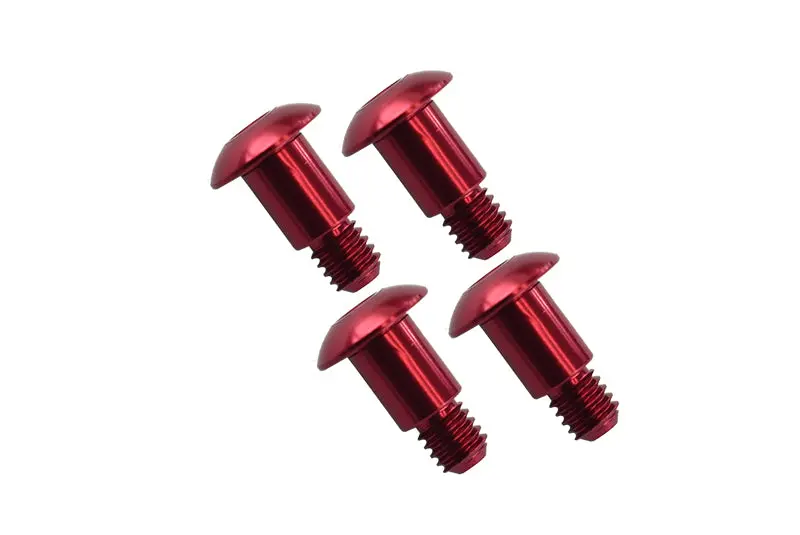 Tamiya Gf01 Aluminum King Pin (5Mmx6.2Mmxm4) - 4Pcs Red 1