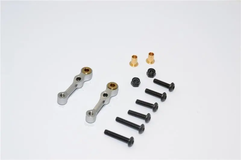 Tamiya Gf01 / Tl01 Aluminum Front Camber - 1Pr Set Gray Silver 1