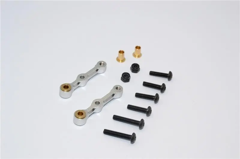 Tamiya Gf01 / Tl01 Aluminum Rear Camber - 1Pr Set Gray Silver 1