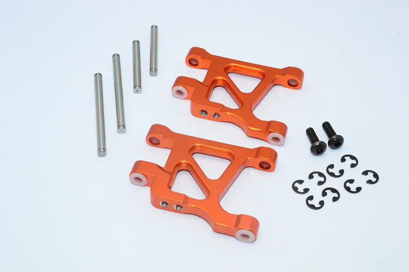 Tamiya Gf01 & Tl01 Aluminum Rear Lower Arm - 1Pr Set Orange 1