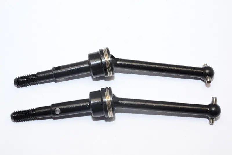 Tamiya Gf01 & Tl01 Steel #45 Front/Rear Cvd Shaft (38Mm) - 1Pr Set Black 1