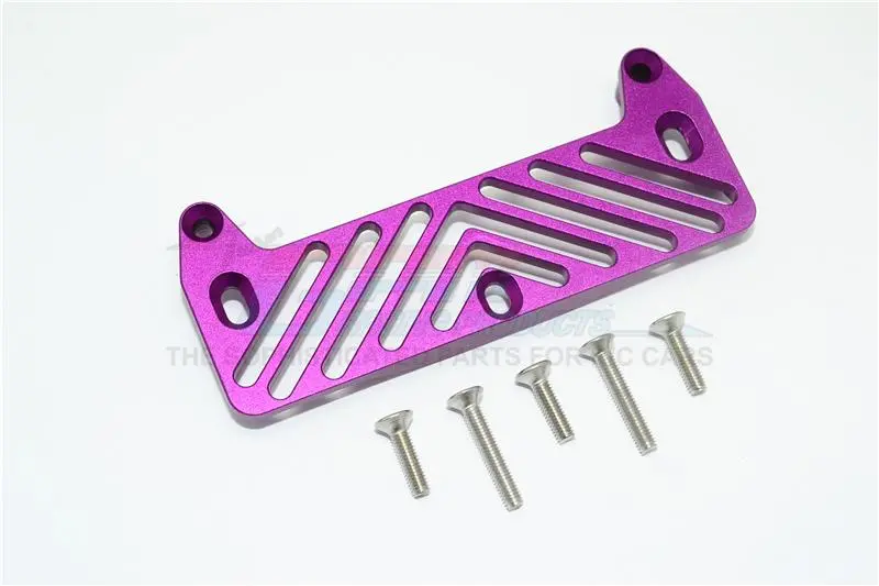 Tamiya Lunch Box Aluminum Front Bumper Mount - 1Pc Set Purple 1