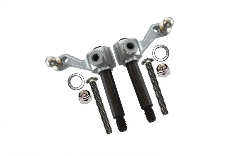Tamiya Lunch Box Aluminum Front Knuckle Arm - 1Pr Set Silver 1