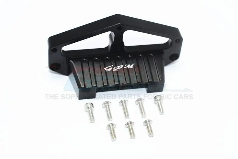 Tamiya Lunch Box Aluminum Front Lower Arm Stabilizer - 1Pc Set Black 1