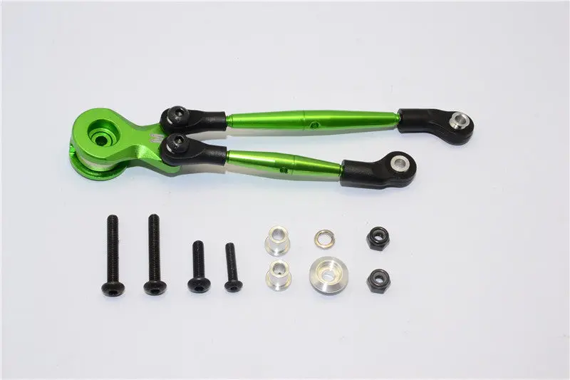Tamiya Lunch Box Aluminum Hi-Torque Servo Saver 23T With Aluminum Tie Rod - 1 Set Green 1