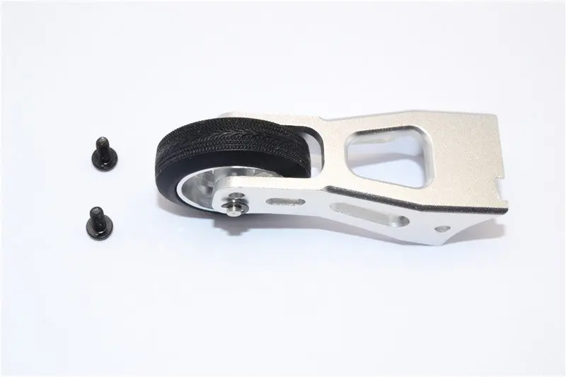 Tamiya Lunch Box Aluminum Rear Wheelie Bar - 1 Set Silver 1