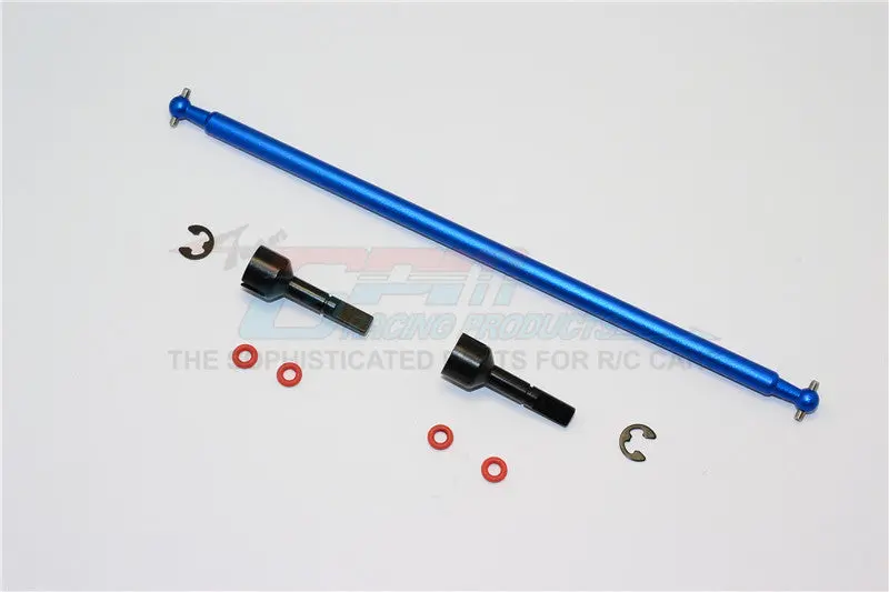 Tamiya M1025 Hummer Aluminum Main Shaft With Hard Steel Ends - 1Pc Set Blue 1