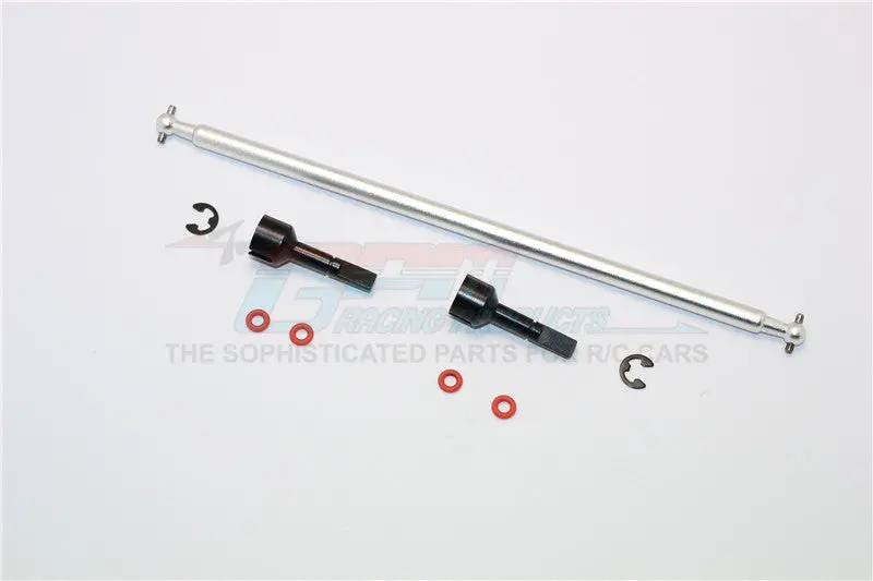 Tamiya M1025 Hummer Aluminum Main Shaft With Hard Steel Ends - 1Pc Set Silver 1