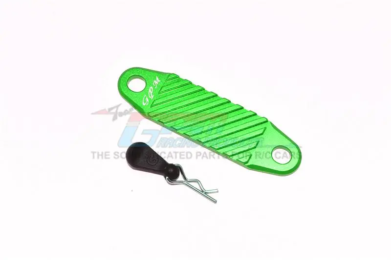 Tamiya Mercedes-Benz G500 Cc-02 (#58675) Aluminum Battery Hold-Down - 2Pc Set Green 1