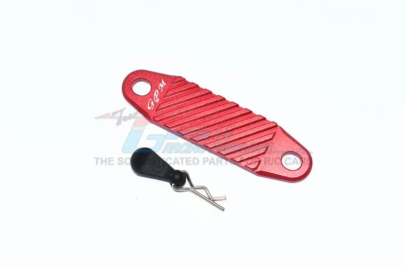 Tamiya Mercedes-Benz G500 Cc-02 (#58675) Aluminum Battery Hold-Down - 2Pc Set Red 1