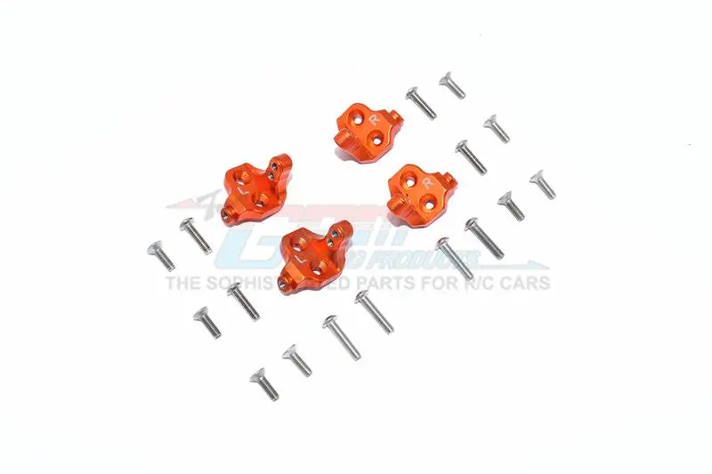 Tamiya Mercedes-Benz G500 Cc-02 (#58675) Aluminum Center Axle Mount Set For Suspension Links - 4Pc Set Orange 1