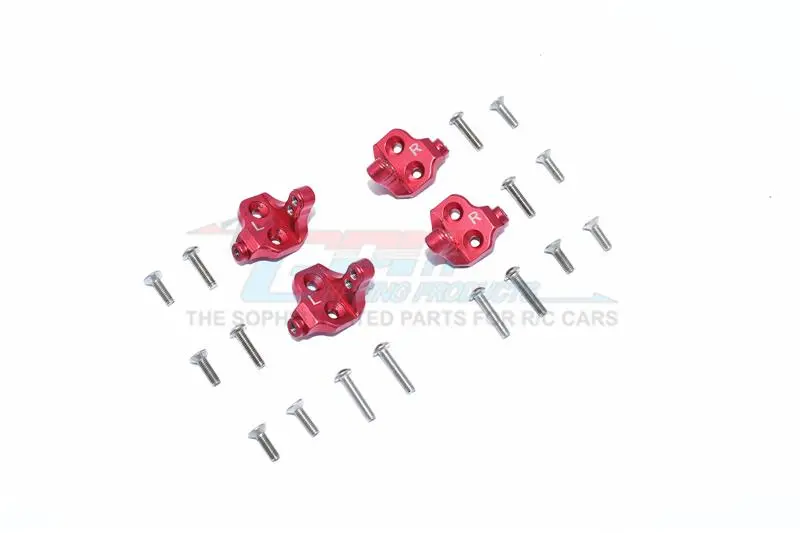 Tamiya Mercedes-Benz G500 Cc-02 (#58675) Aluminum Center Axle Mount Set For Suspension Links - 4Pc Set Red 1