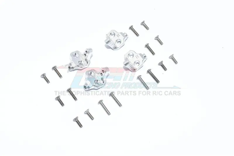 Tamiya Mercedes-Benz G500 Cc-02 (#58675) Aluminum Center Axle Mount Set For Suspension Links - 4Pc Set Silver 1