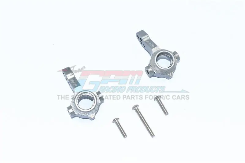 Tamiya Mercedes-Benz G500 Cc-02 (#58675) Aluminum Front Knuckle Arms - 2Pc Set Gray Silver 1