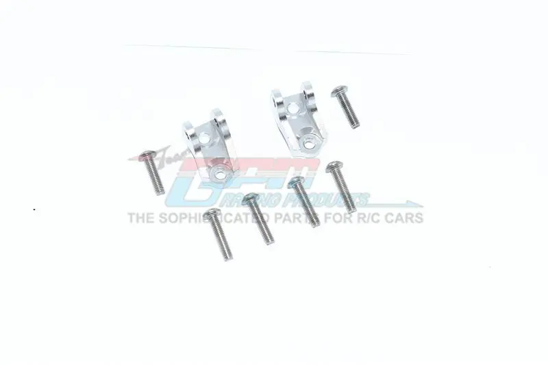 Tamiya Mercedes-Benz G500 Cc-02 (#58675) Aluminum Front Or Rear Lower Axle Mount Set For Suspension Links - 2Pc Set Silver 1
