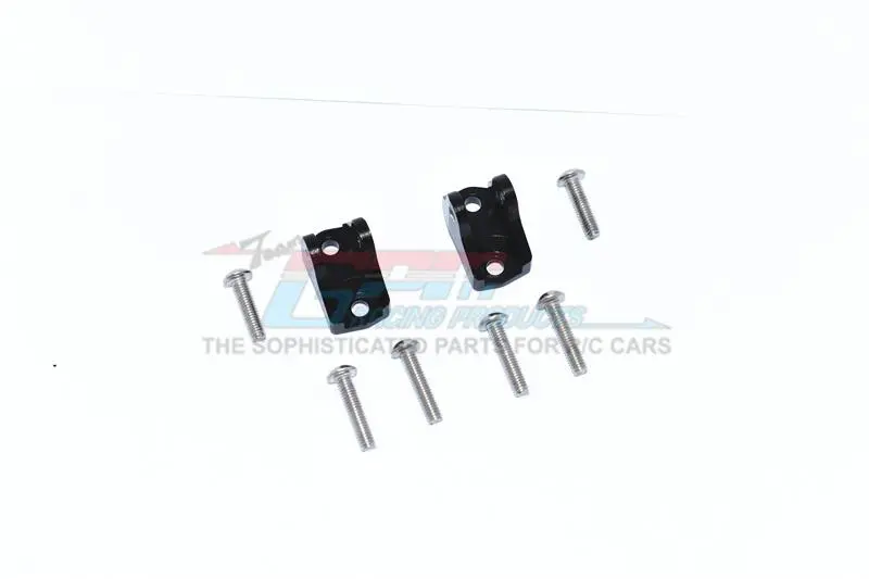 Tamiya Mercedes-Benz G500 Cc-02 (#58675) Aluminum Front Or Rear Upper Axle Mount Set For Suspension Links - 2Pc Set Black 1