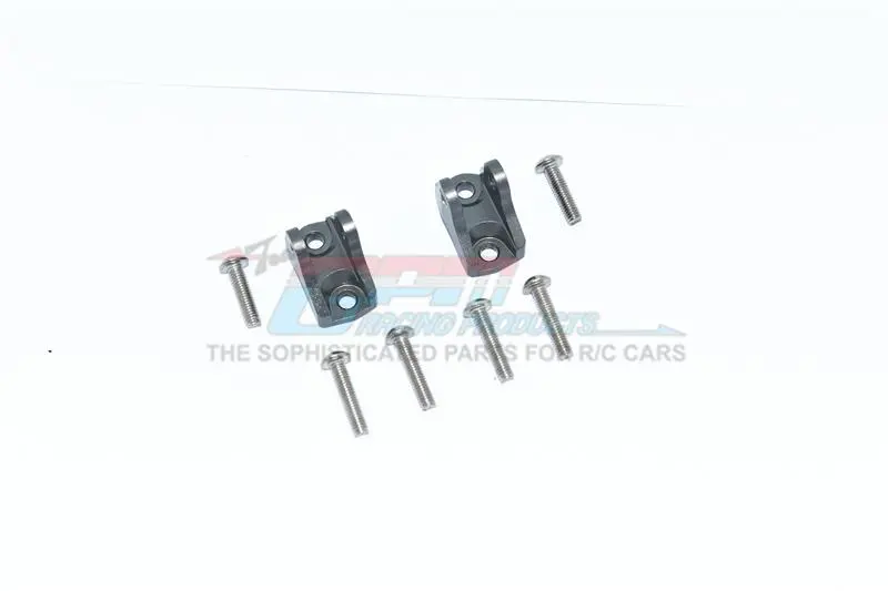 Tamiya Mercedes-Benz G500 Cc-02 (#58675) Aluminum Front Or Rear Upper Axle Mount Set For Suspension Links - 2Pc Set Gray Silver 1