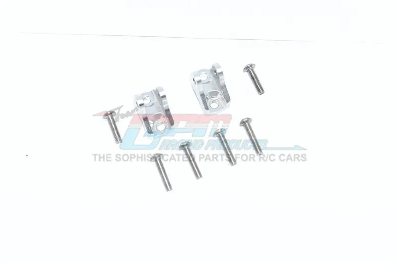 Tamiya Mercedes-Benz G500 Cc-02 (#58675) Aluminum Front Or Rear Upper Axle Mount Set For Suspension Links - 2Pc Set Silver 1