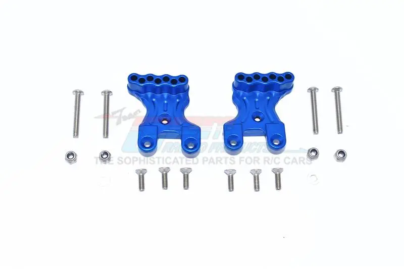 Tamiya Mercedes-Benz G500 Cc-02 (#58675) Aluminum Front Shock Mount - 2Pc Set Blue 1