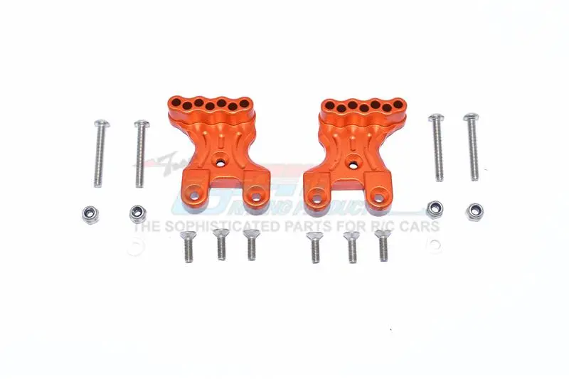 Tamiya Mercedes-Benz G500 Cc-02 (#58675) Aluminum Front Shock Mount - 2Pc Set Orange 1