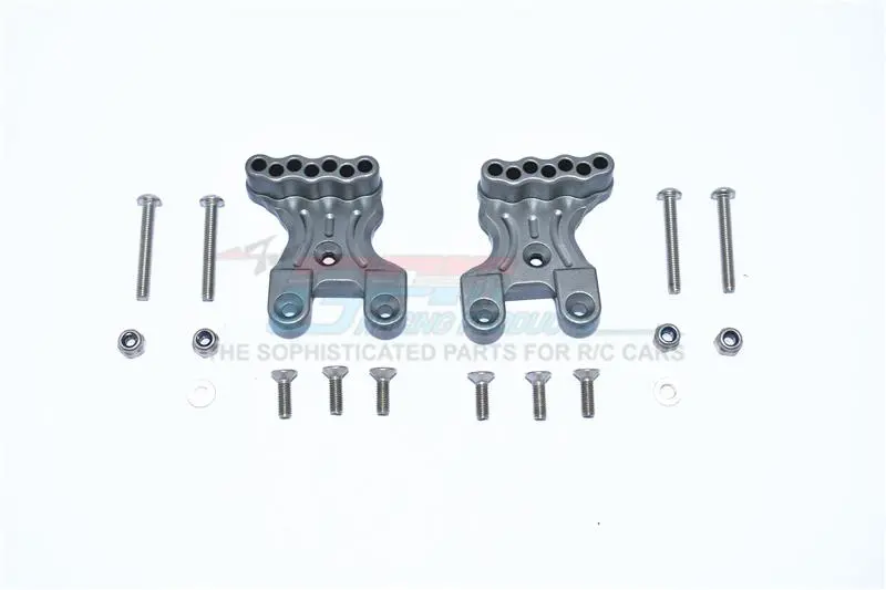 Tamiya Mercedes-Benz G500 Cc-02 (#58675) Aluminum Rear Shock Mount - 2Pc Set Gray Silver 1