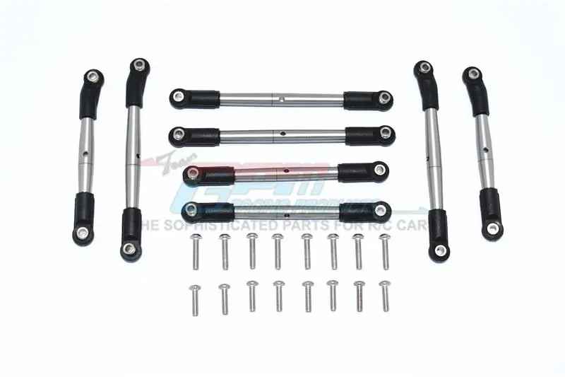 Tamiya Mercedes-Benz G500 Cc-02 (#58675) Stainless Steel Adjustable Upper & Lower Suspension Links - 8Pc Set Original Color 1