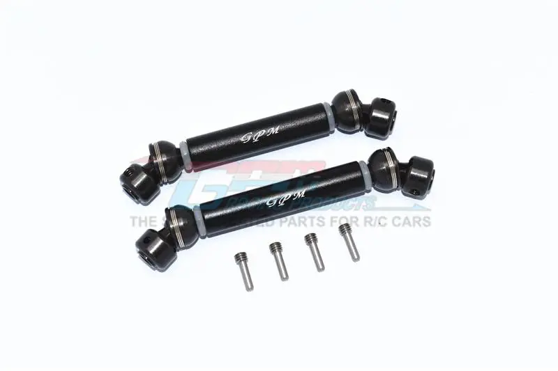 Tamiya Mercedes-Benz G500 Cc-02 (#58675) Steel+Aluminium Front + Rear Cvd Drive Shaft - 1 Pair Set Black 1