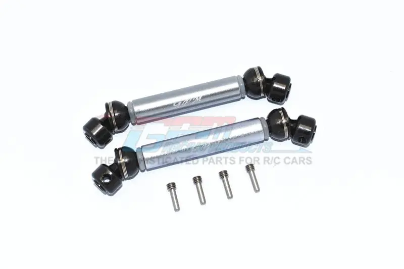 Tamiya Mercedes-Benz G500 Cc-02 (#58675) Steel+Aluminium Front + Rear Cvd Drive Shaft - 1 Pair Set Gray Silver 1