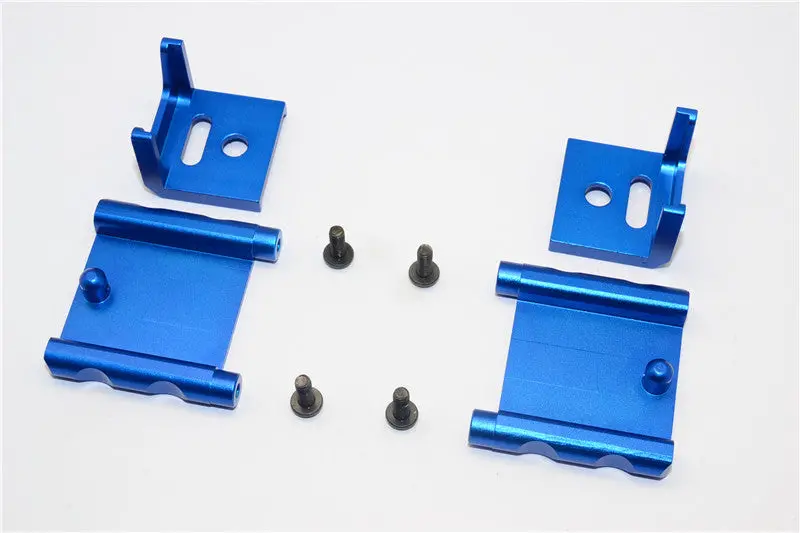 Tamiya Mf01x Aluminum Battery Holder (134Mm) - 1 Set Blue 1