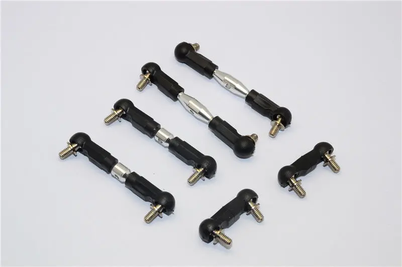 Tamiya Mf01x Aluminum Completed Tie Rod - 6Pcs Set Silver 1