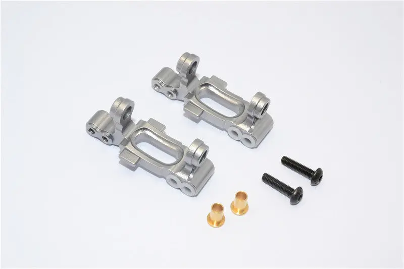 Tamiya Mf01x Aluminum Front C-Hub - 1Pr Set Gray Silver 1