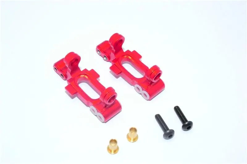 Tamiya Mf01x Aluminum Front C-Hub - 1Pr Set Red 1