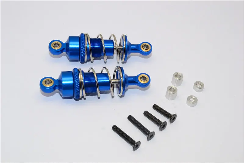 Tamiya Mf01x Aluminum Rear Adjustable Spring Damper 53Mm - 1Pr Set Blue 1