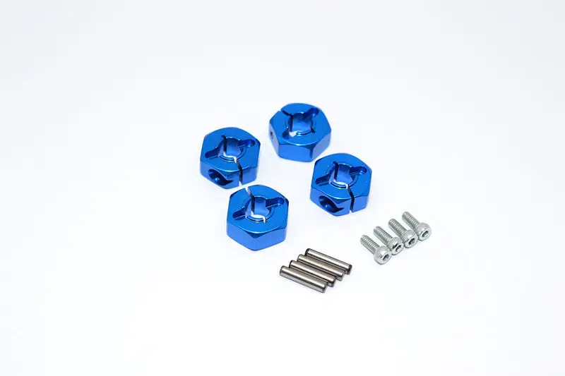 Tamiya Mf01x & M06 Aluminum Hex Adapter (12Mmx6mm) - 4Pcs Set Blue 1