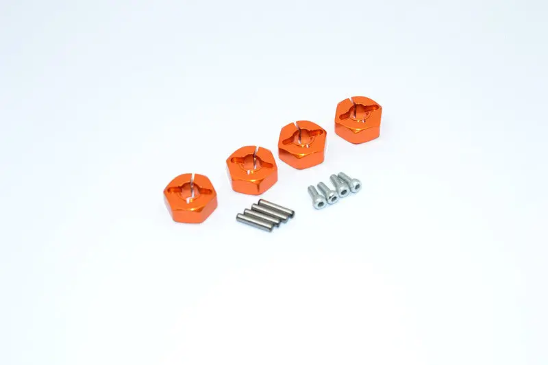 Tamiya Mf01x & M06 Aluminum Hex Adapter (12Mmx6mm) - 4Pcs Set Orange 1