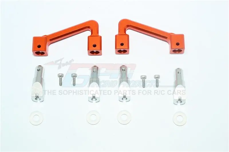 Tamiya T3-01 Dancing Rider Trike Aluminum Body Mount & Stabilizer - 14Pc Set Orange 1