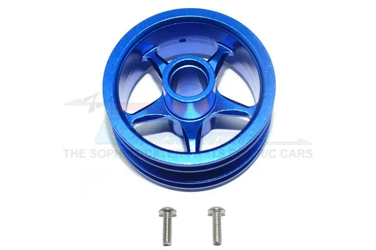 Tamiya T3-01 Dancing Rider Trike Aluminum Front Wheel (5 Poles Design) - 1Pc Set Blue 1