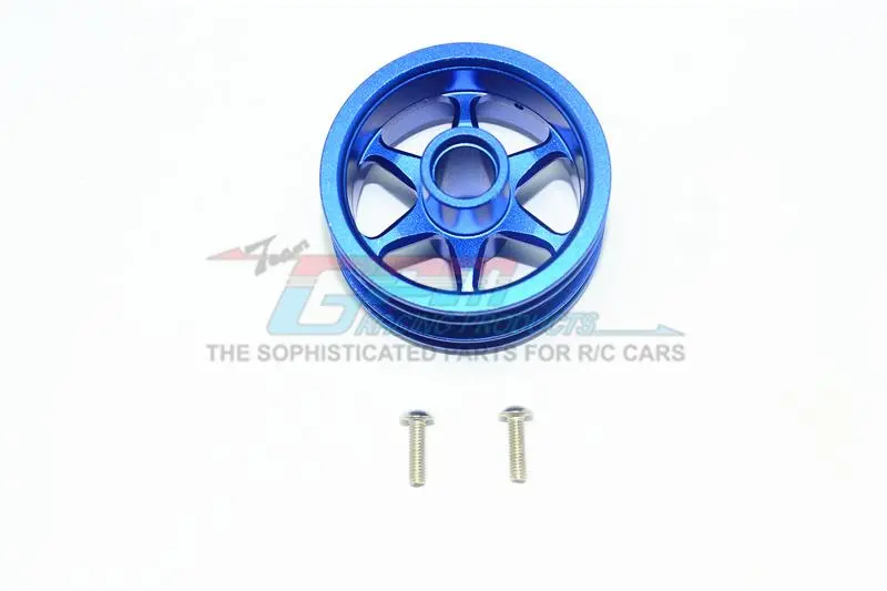 Tamiya T3-01 Dancing Rider Trike Aluminum Front Wheel (6 Poles Design) -1Pc Set Blue 1