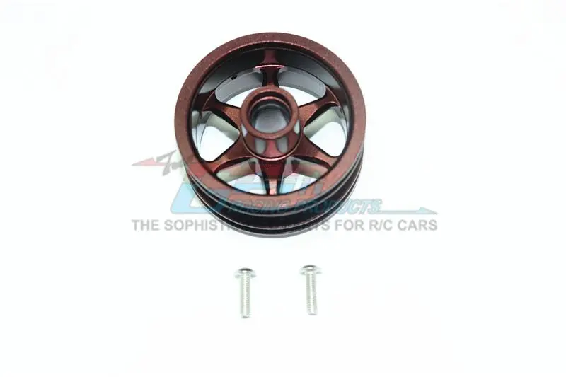 Tamiya T3-01 Dancing Rider Trike Aluminum Front Wheel (6 Poles Design) -1Pc Set Brown 1