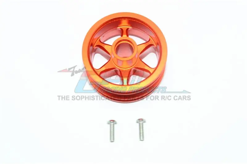 Tamiya T3-01 Dancing Rider Trike Aluminum Front Wheel (6 Poles Design) -1Pc Set Orange 1